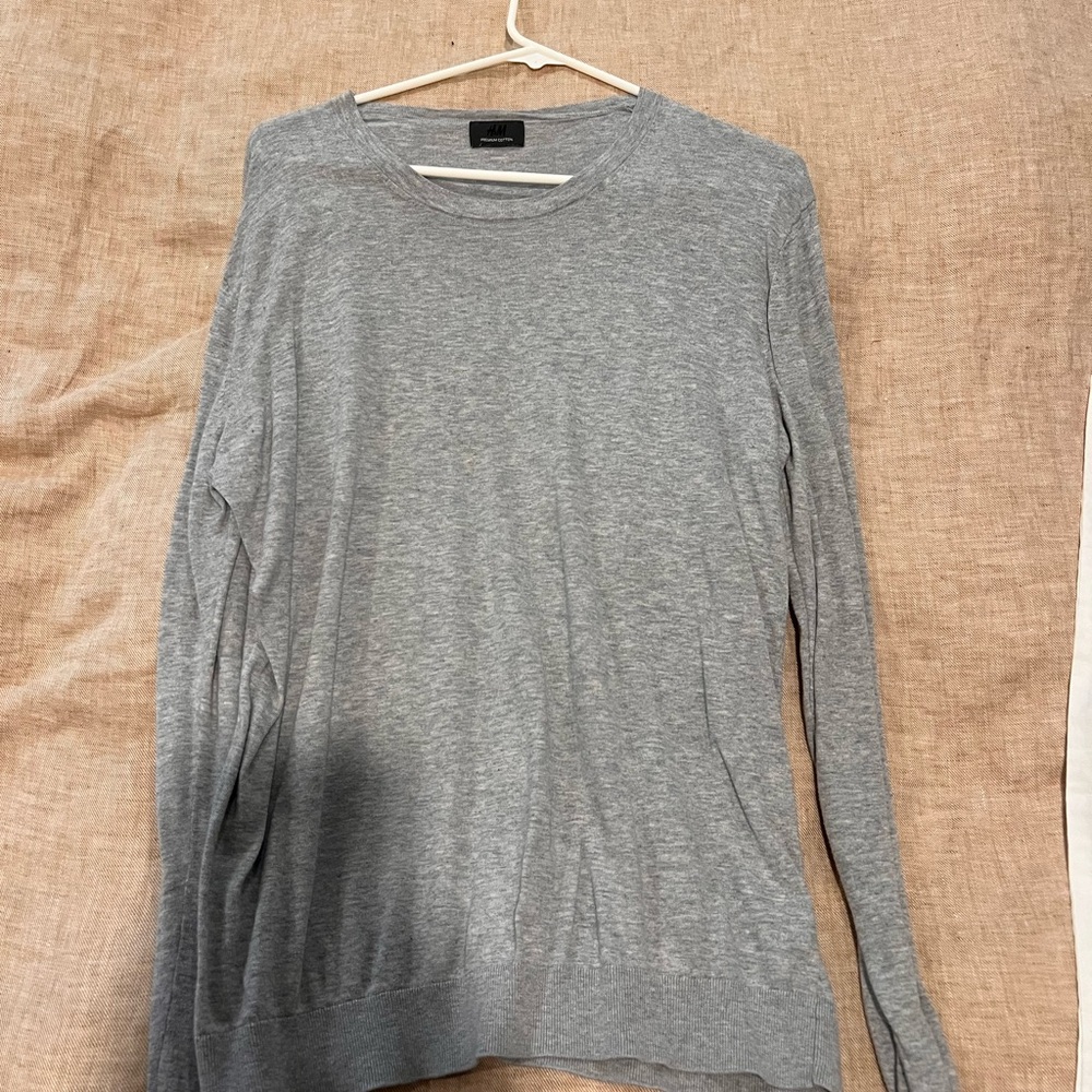 Grey cotton long sleeve